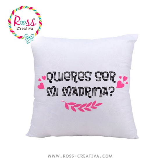 almohadas con fotos, diseños de cojines, fundas decoradas, cojines personalizados con fotos, Almohada Quieres Ser Mi Madrina, , , 